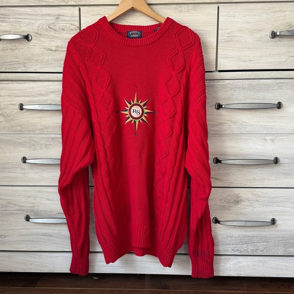 regatta sport Other - Vintage Nautical cable knit deep red sweater, crew neck by Regatta Sport size XL